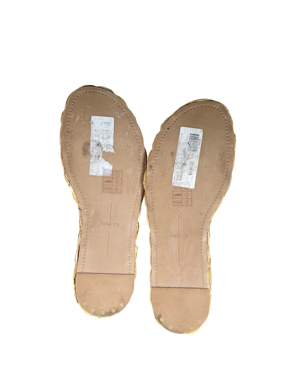 DOLCE VITA Chavi Raffia Platform Slide Leather Sandals - Picture 8 of 9